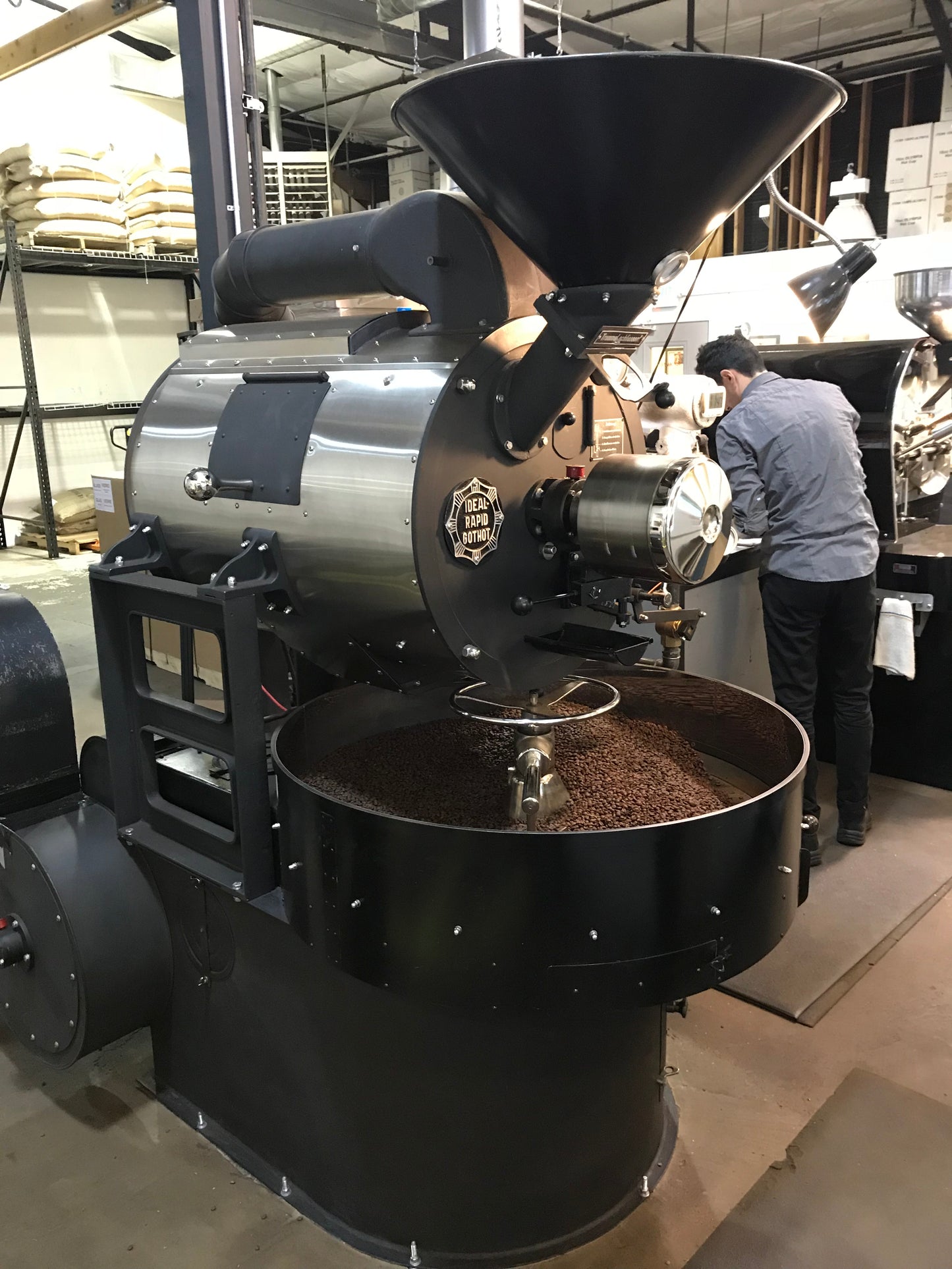Sold: 1955 Ideal Rapid Gothot 23 kilo Coffee Roaster