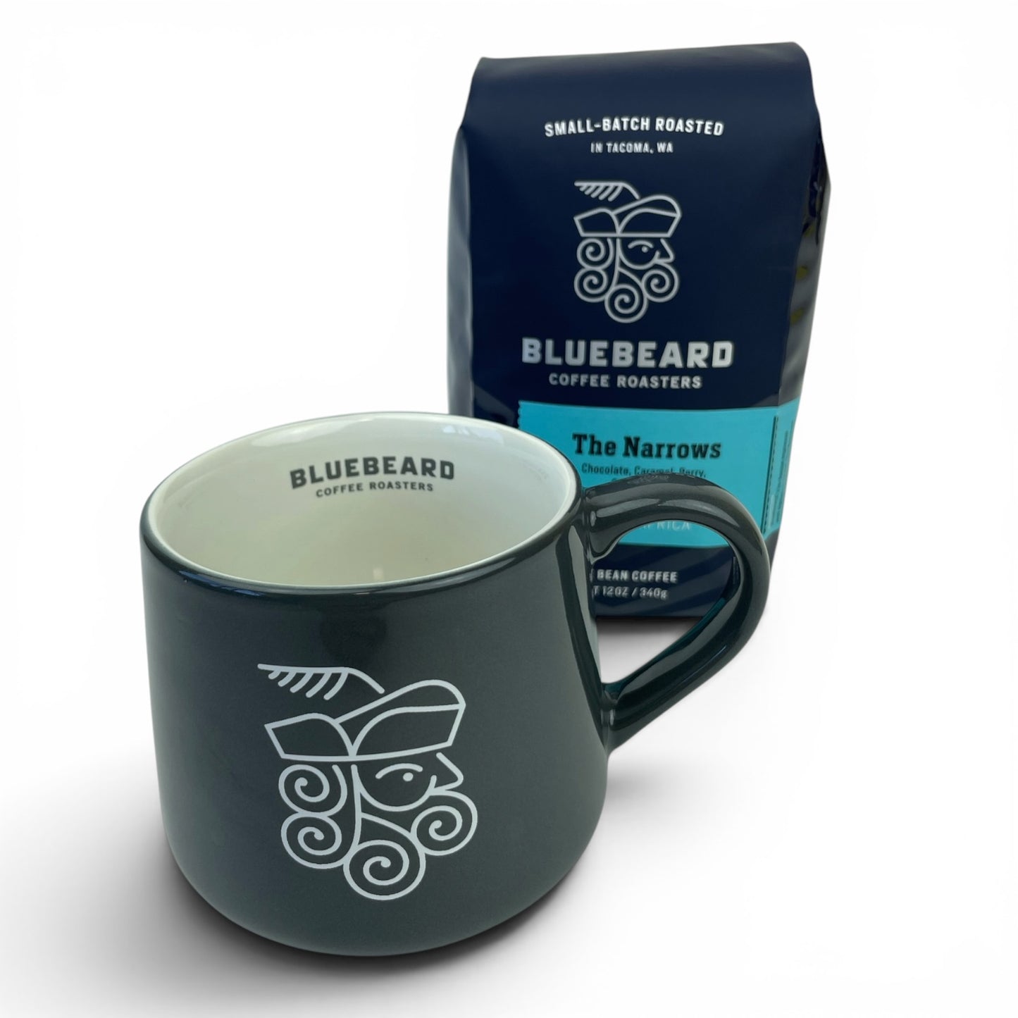 Bluebeard Ceramic Crescent Mug 12oz